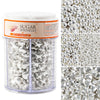 Kasvan Silver Pearl Sugar Sprinkles, 6 Sizes Mix for Cake Decorating, 230g/8.1oz, Ice Cream Toppings and Cookie Decorating, Wedd
