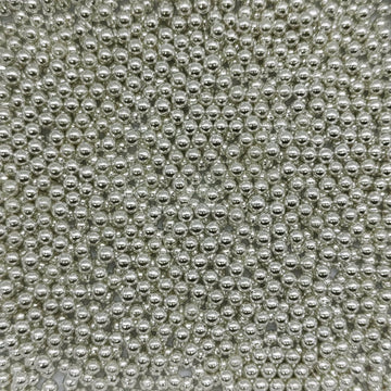 Edible Silver Pearl Sugar Sprinkles Candy 4Mm Mini Pearls Cake Decorations Cupcake Toppers Cookie Decorating Perfect For Wedding