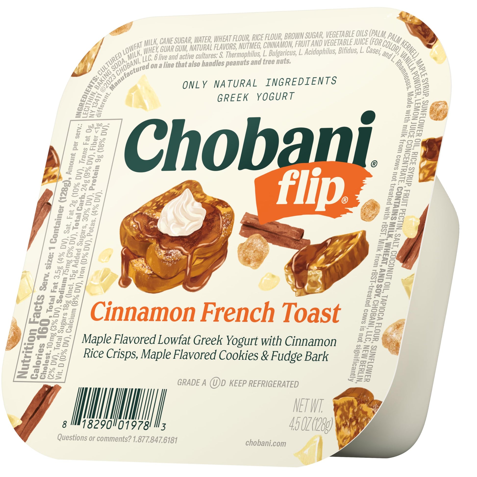 Chobani Flip Low-Fat Greek Yogurt Cinnamon French Toast 4.5oz
