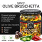 Spicy Olive Bruschetta - Kalamata Sandwich Spread With Peppers And Olive Oil For Muffuletta, Sandwiches, Dips, Crackers, Salads,