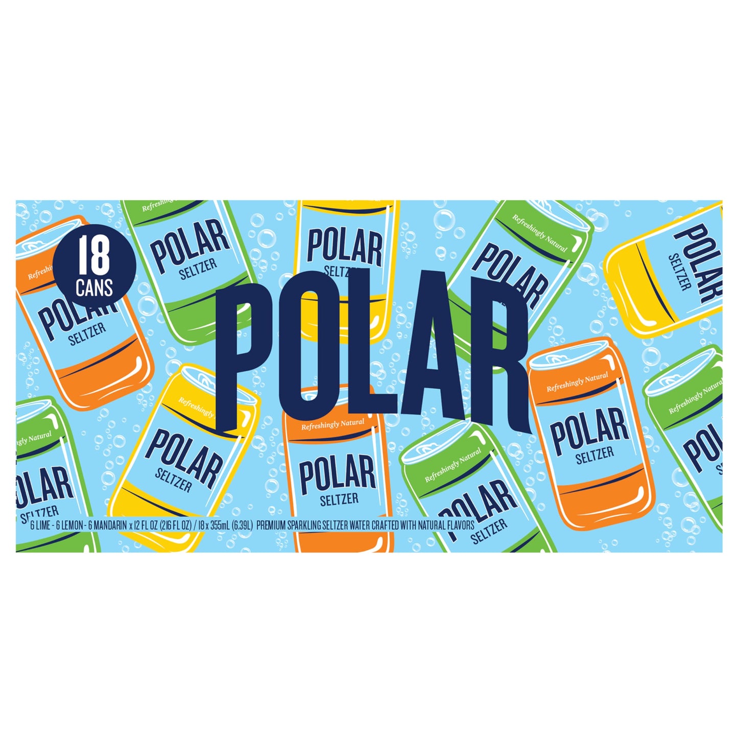 POLAR Seltzer Water Citrus Variety Pack, 12 fl oz Cans, 18 Pack, Model 10161317