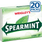 Wrigleys Spearmint Chewing Gum, 15 Count, Pack of 20, Fresh Mint Flavor