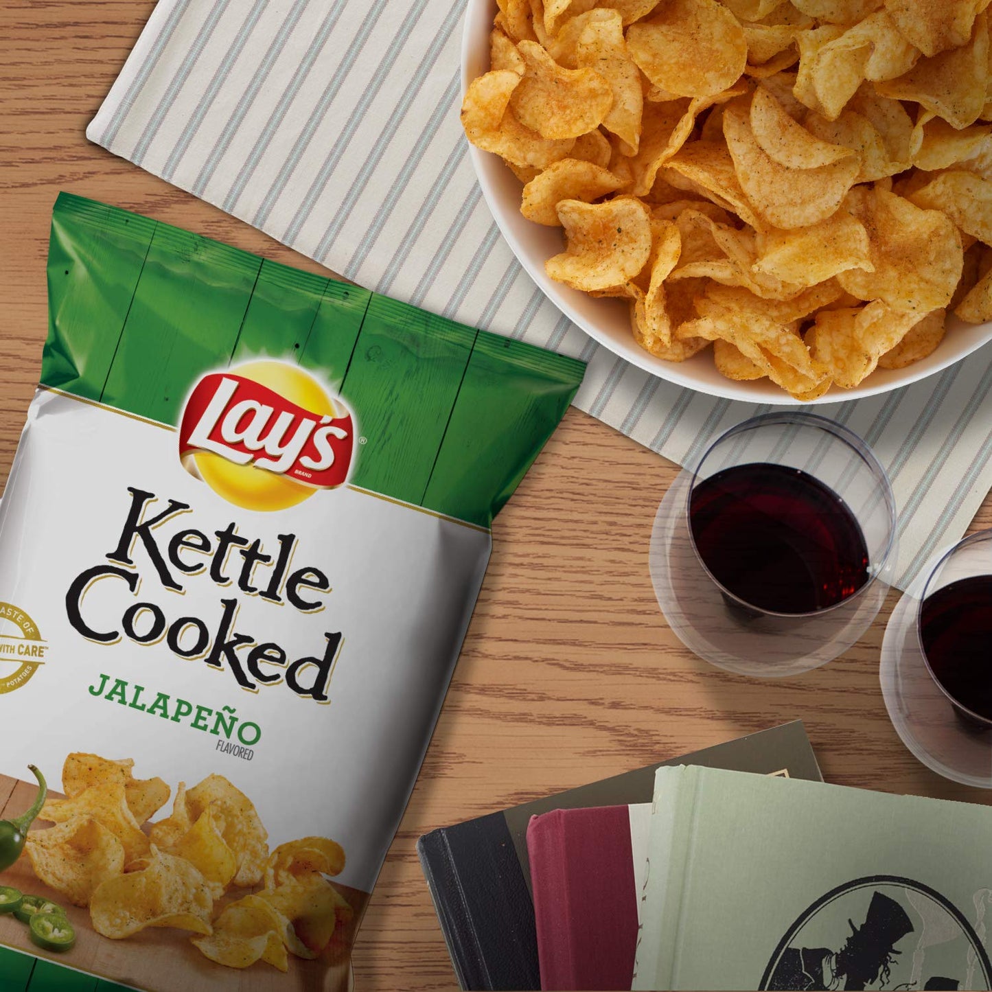 Lay'S Kettle Cooked Potato Chips, Variety Pack, 0.85 Ounce (Pack Of 40)