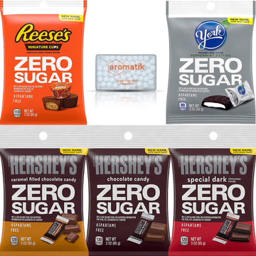 Sugar Free Candy Hersheys Sugar Free Chocolate 5 Variety Pack - Reeses Cups, York Mint Patties, Hershey Special Dark, Hershey Mi