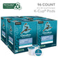 Caribou Coffee Lakeshore Blend Keurig Single-Serve K-Cup Pods, Medium Roast, 96 Count (4 Packs Of 24)