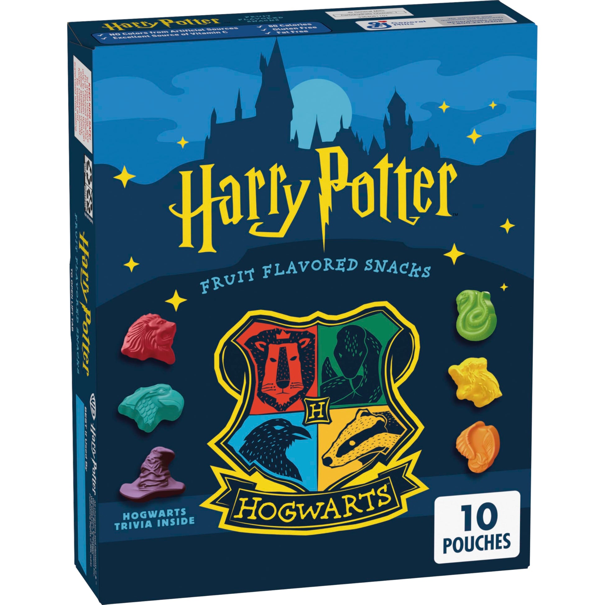 Harry Potter Fruit Flavored Snacks, Fat Free and Gluten Free, 8 oz, 10 Pouches