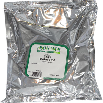 Frontier Co-op Yellow Mustard Seed Powder, 16 oz Bulk Bag, Kosher, Model 163