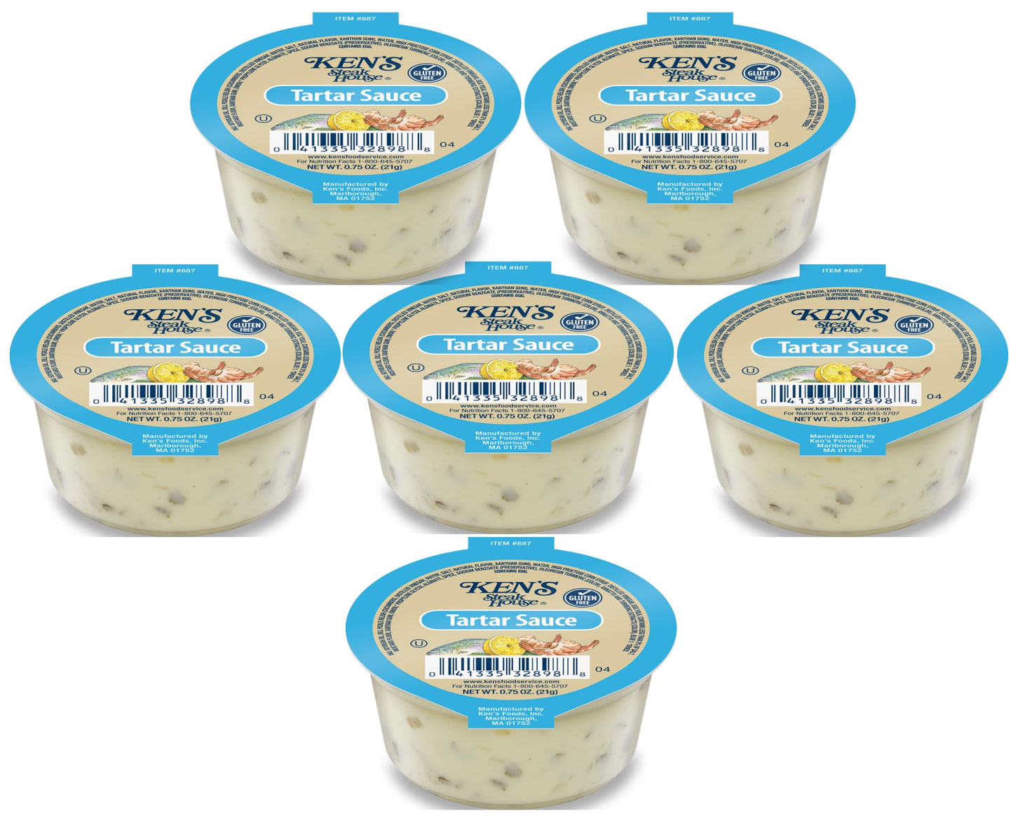30 Count | Salad Dressing Dipping Sauce Portion Cups | Single Serve Packets (Tartar Sauce)