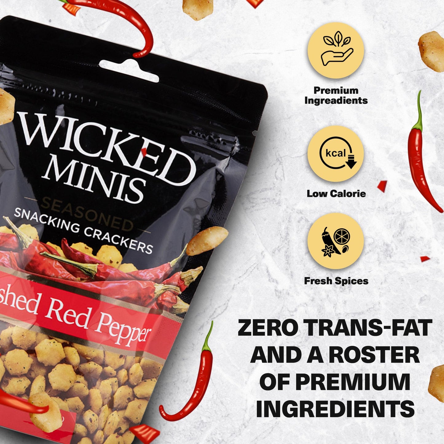 Wicked Mix Soup & Oyster  ers - Salted Mini Puffed Snack, 6 Oz (Pack of 3)