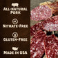 Fortunas Finocchiona Dry Salami - Nitrate-Free, Gluten-Free, 10oz (Pack of 2) - Ideal for Keto Diets, Perfect for Snacking or Cooking