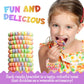 Candy Bracelets - Bulk Case 864 Pcs, Individually Wrapped - 2.5 Inch Candy Jewelry Bracelets, Stretchable, Edible, Colorful Frui
