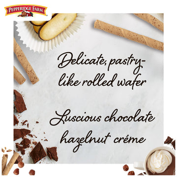 Pepperidge Farm Pirouette Cookies, Chocolate Hazelnut Cr  me Filled Wafers, 13.5 Oz Tin