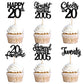 24PCS Black Happy 20th Birthday Cupcake Toppers Twenty Straight Outta 2005 Cupcake Picks Cheers to 20 Lengend Since 2005 Cake De