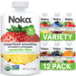 Noka Superfood Fruit Smoothie Pouches Variety Pack  Healthy Snacks with Flax Seed  Plant Protein and Prebiotic Fiber  Vegan and Gluten Free Snacks  Made in USA  Organic Squeeze Pouch  4.22 oz  12 Count
