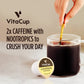 Vitacup Lightning Coffee Pods, For Focus W/ 2X Caffeine, Green Coffee Bean, B Vit, D3, Strong Dark Roast Arabica Beans, Single Serve Pod Compatible With Keurig K-Cup Malt-Inspired, 64 Ct (4 Pack Of 16 Ct)