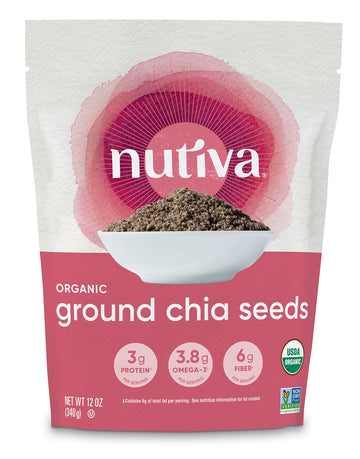 Nutiva Organic Chia Seed, Ground, 12 Ounce