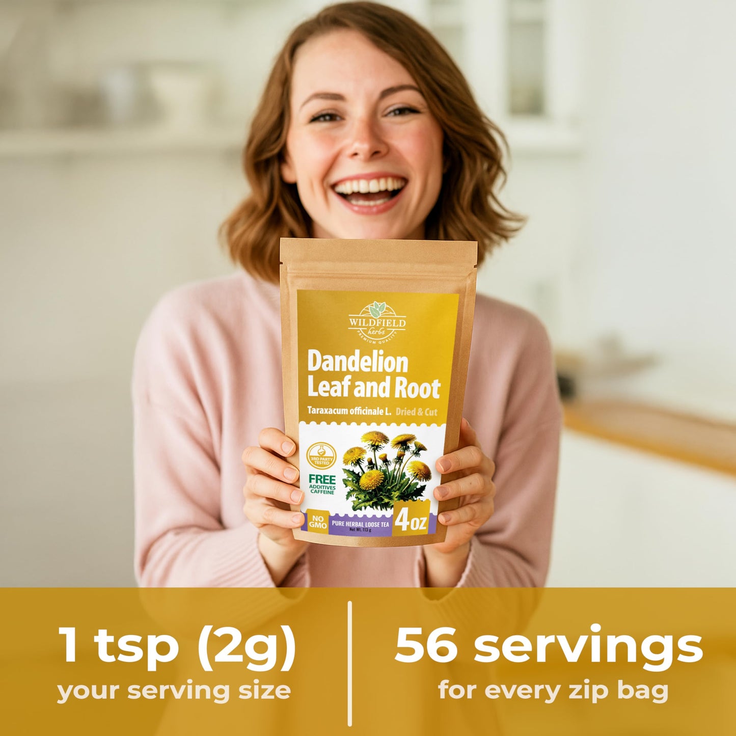 4 oz. Dandelion Leaf Root Tea Dandelion Tea Herbal (Taraxacum) - 113g Herbhojas Y Ra?z De Diente De Le?n