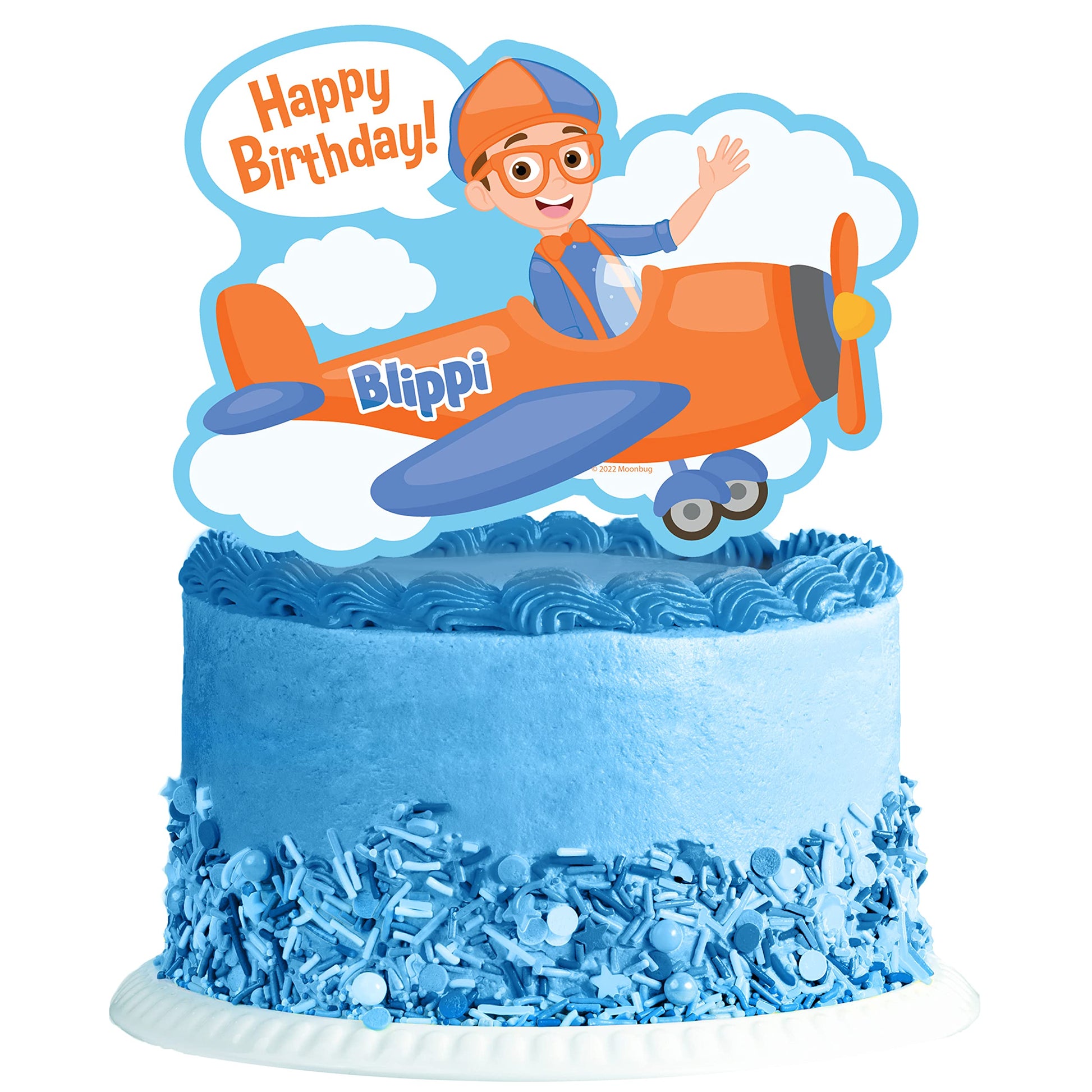 Treasures Gifted Officially Licensed Blippi Cake Topper Vehicle - Blippi Cake Decorations - Blippi Birthday Cake Topper - Blippi