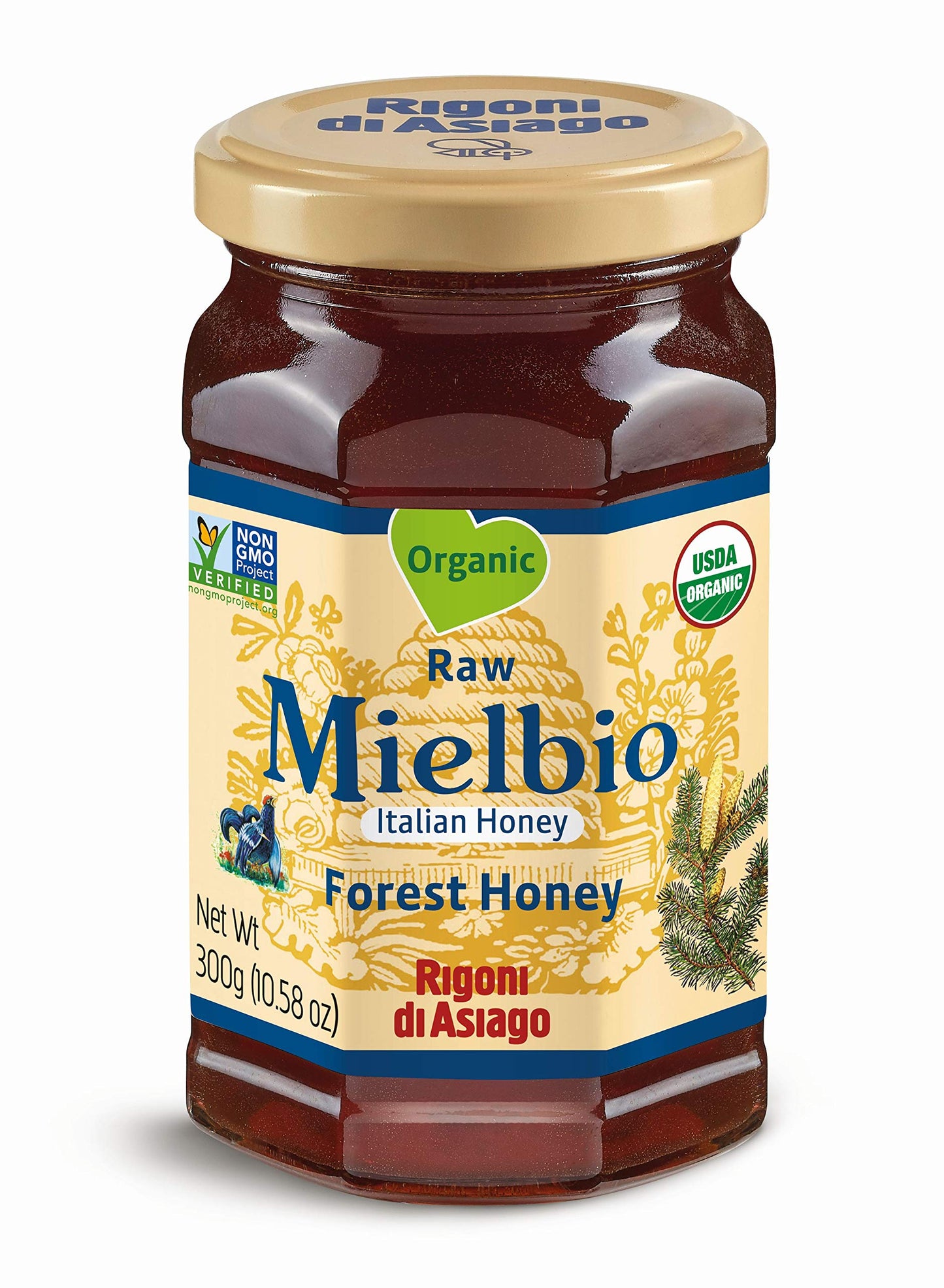 Rigoni di Asiago Organic Forest Honey - 10.58 Fl Oz (Pack of 1)