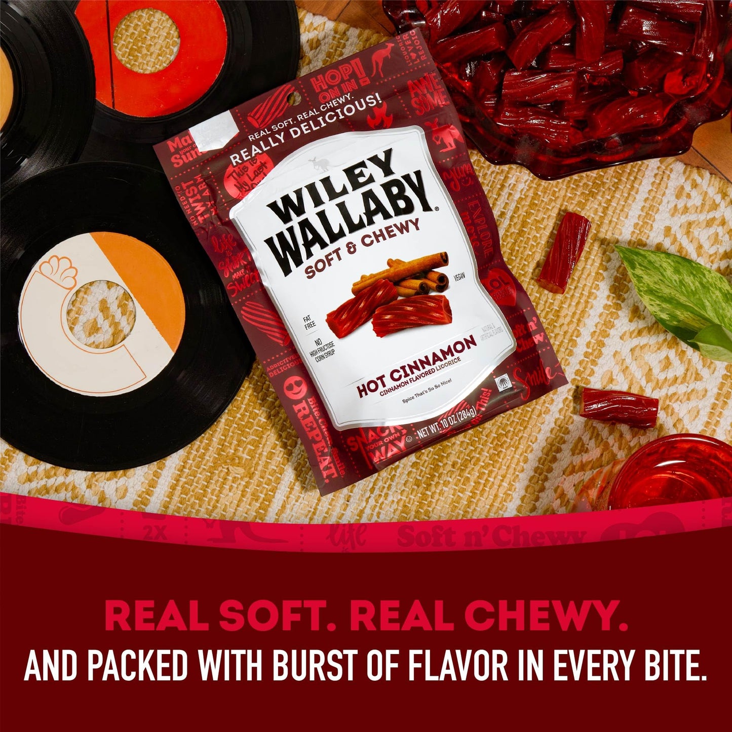 Wiley Wallaby Licorice 10 Ounce Classic Gourmet Soft & Chewy Australian Cinnamon Licorice Candy Twists, 3 Pack