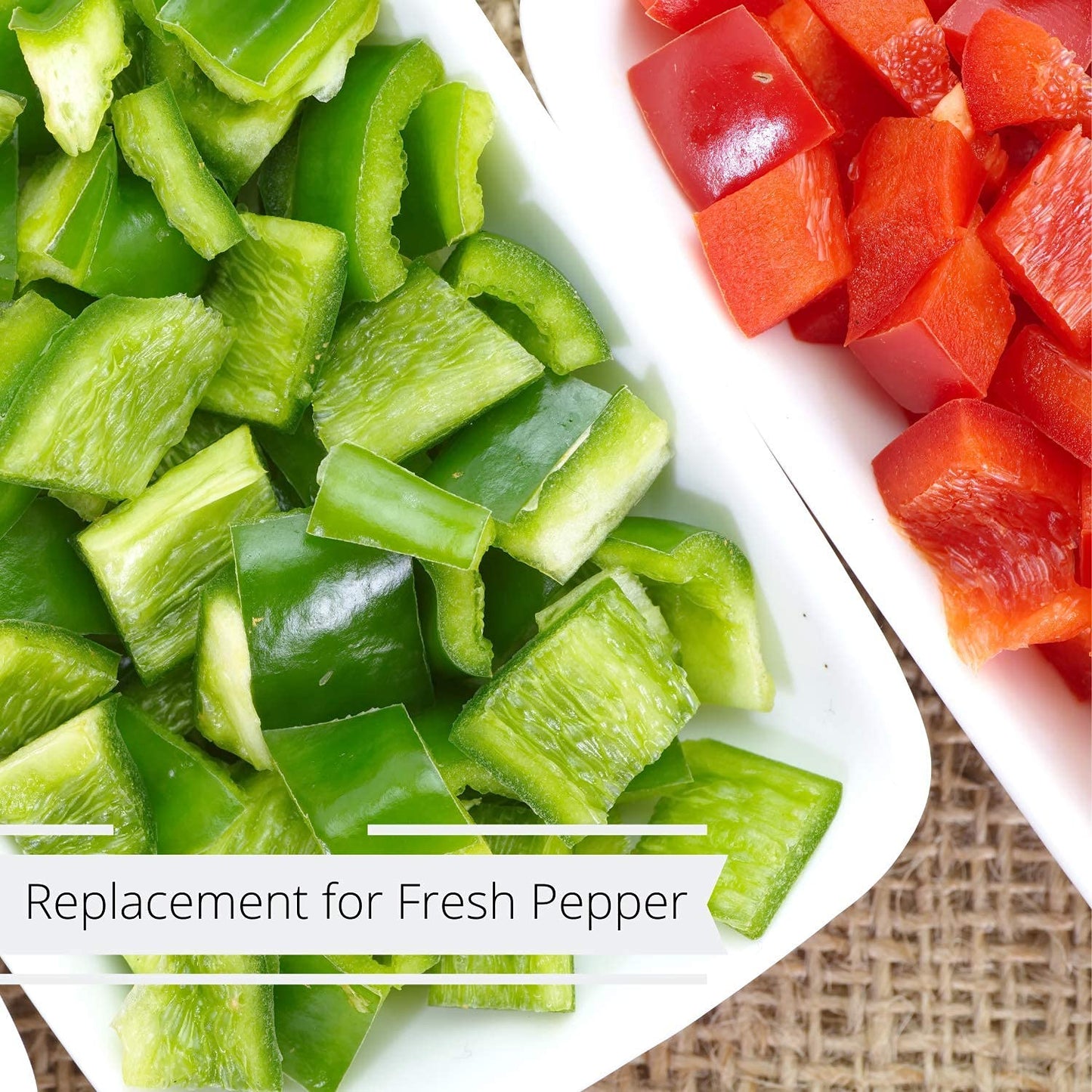Dehydrated Dried Green Bell Pepper By It'S Delish - 1 Lb Bulk Bag - Sealed To Maintain Freshness - Chopped & Dried Vegetable Spi