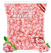 Peppermint Hard Candy 5 Pound Bulk Jumbo Peppermint Candy Balls  Approx 250 Individually Wrapped Mint Balls for Office Bowls  Christmas Candy Jars  and Holiday Party Favors