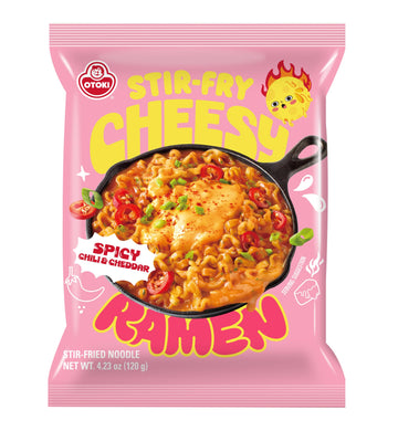 OTOKI Cheesy Ramen – Spicy Chili & Cheddar Flavor, 4.23 oz (Pack of 4)