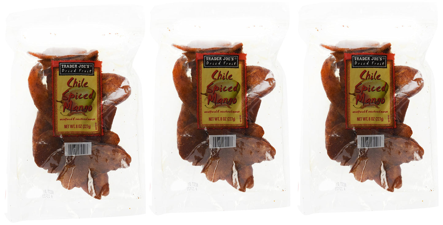 Trader Joes Dried Chile Spiced Mangoes (Pack of 3)
