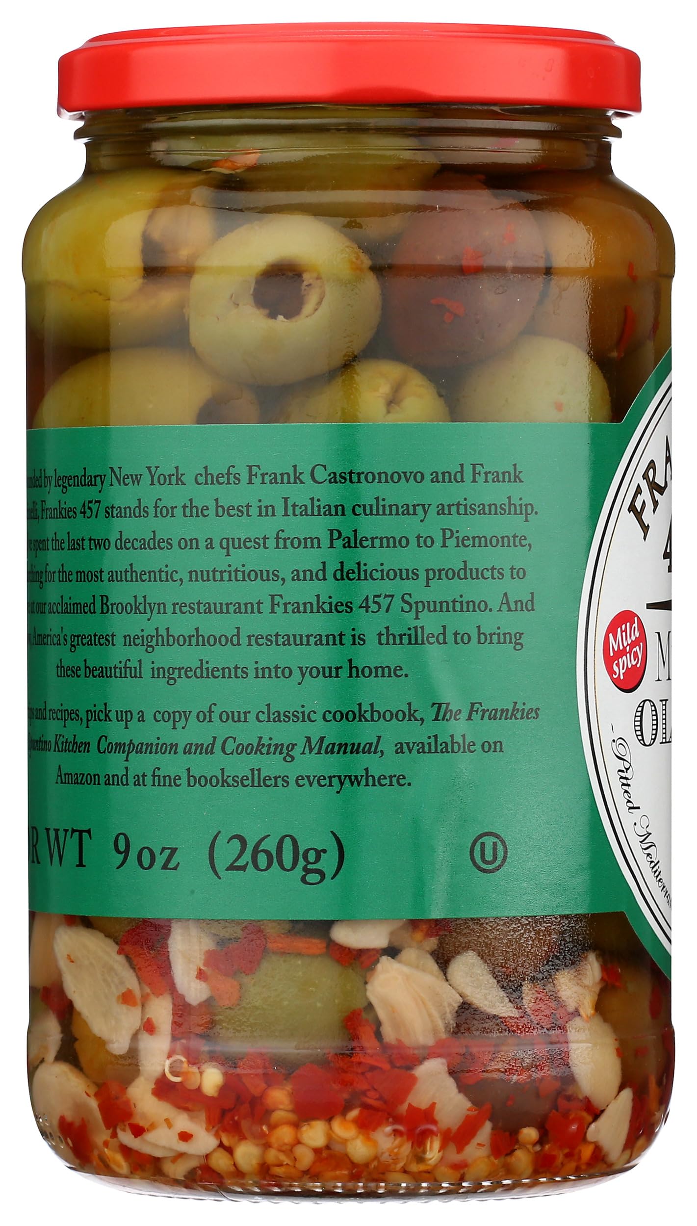 Frankies 457 Mediterranean Mix Olives - Authentic Sicilian - Product Of Italy - Savory, Rich And Bold Flavors - Premium Handpick