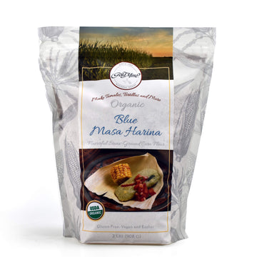 Gold Mine - Blue Corn Masa Harina - Usda Organic - Macrobiotic, Vegan, Kosher And Gluten Free Flour For Healthy Mexican Dishes – 2 Lbs