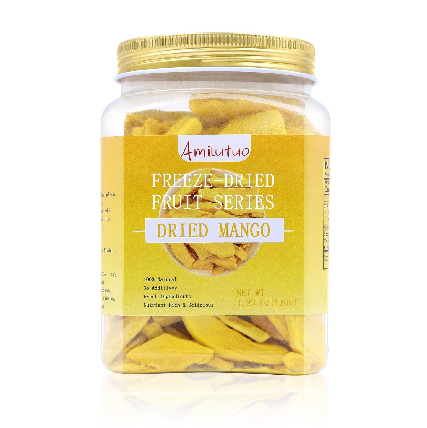 Freeze Dried Fruit, Freeze Dried Mango,120G/4.23Oz Natural Dehydrated Mango, No Sugar Added, Nothing Added, Superfood Snack, Dri