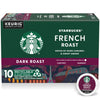 Starbucks K-Cup Coffee Pods, Dark Roast Coffee, French Roast, 100% Arabica, 1 Box (10 Pods)