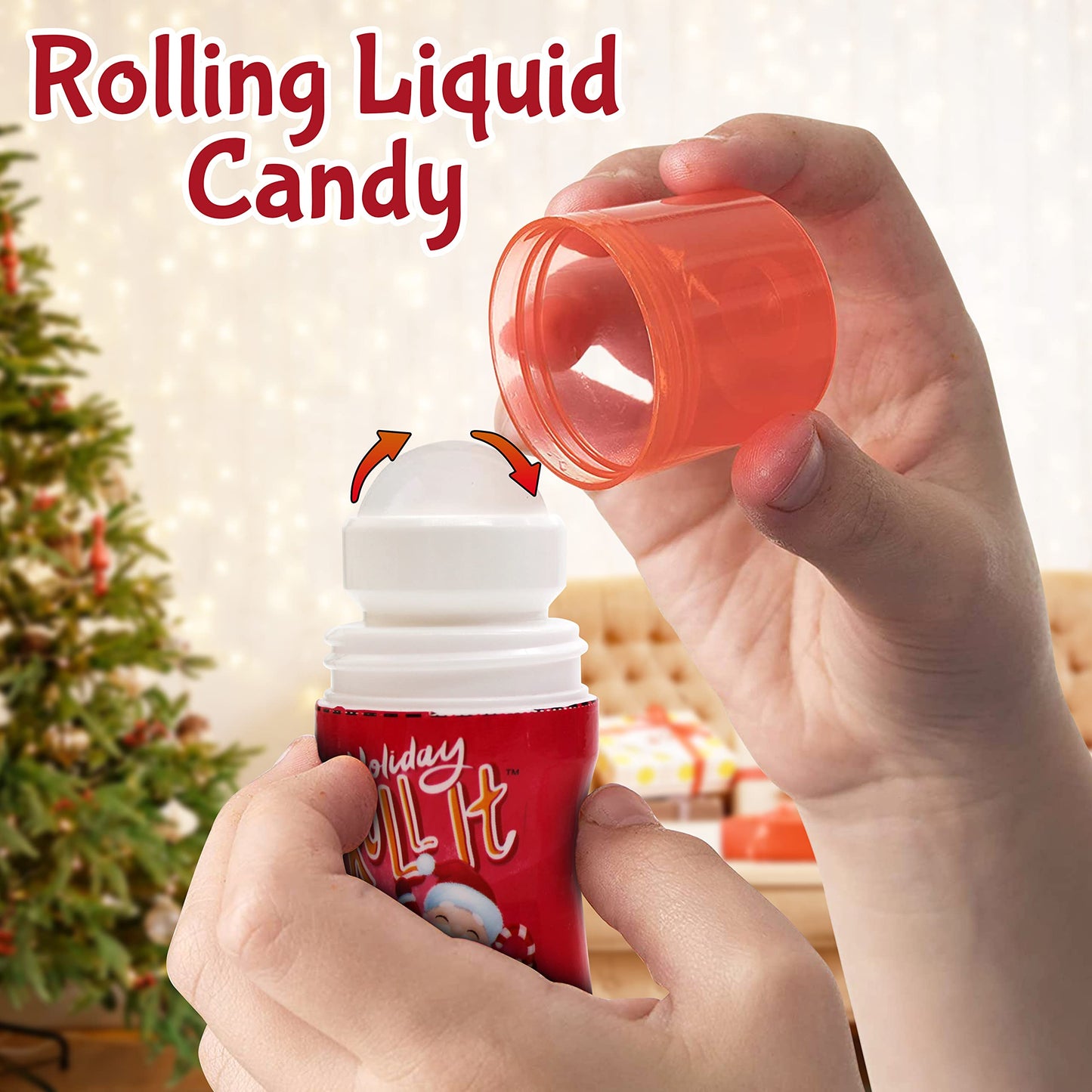 3 Pack | Slime Sour Roller Licker Candy - Assorted, Cherry, Green Apple, Strawberry - Holiday Slime Roll It Licker Candy, Perfec
