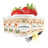 Mylkalabs - Vanilla Strawberry Instant Oatmeal Cups - Nut Free Gluten Free High Fiber High Protein Non Gmo Low Sugar Quick Break