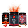 Jungle Kitchen Crunchy Garlic Chili Oil Vegan & Gluten-Free - Mild, Spicy, and Extra Spicy Chili Crisp Variety Pack - Crunchy Ga