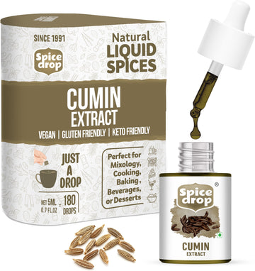 Spice Drop Cumin Natural Extract For Food, Beverages, And Dessert |100% Natural | For Authentic Taste and Aromatic Flavor | Natu