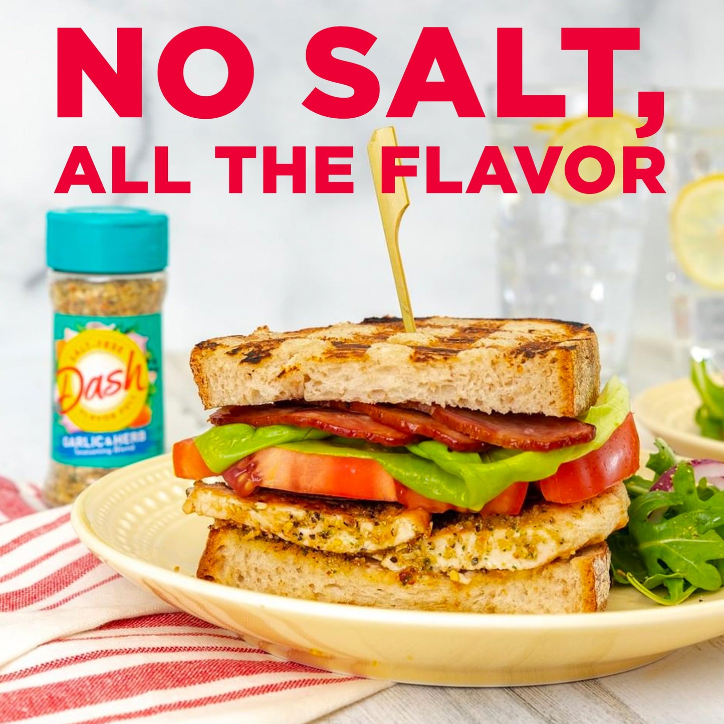 Dash Salt-Free Seasoning Blend, Garlic And Herb, 21 Ounce