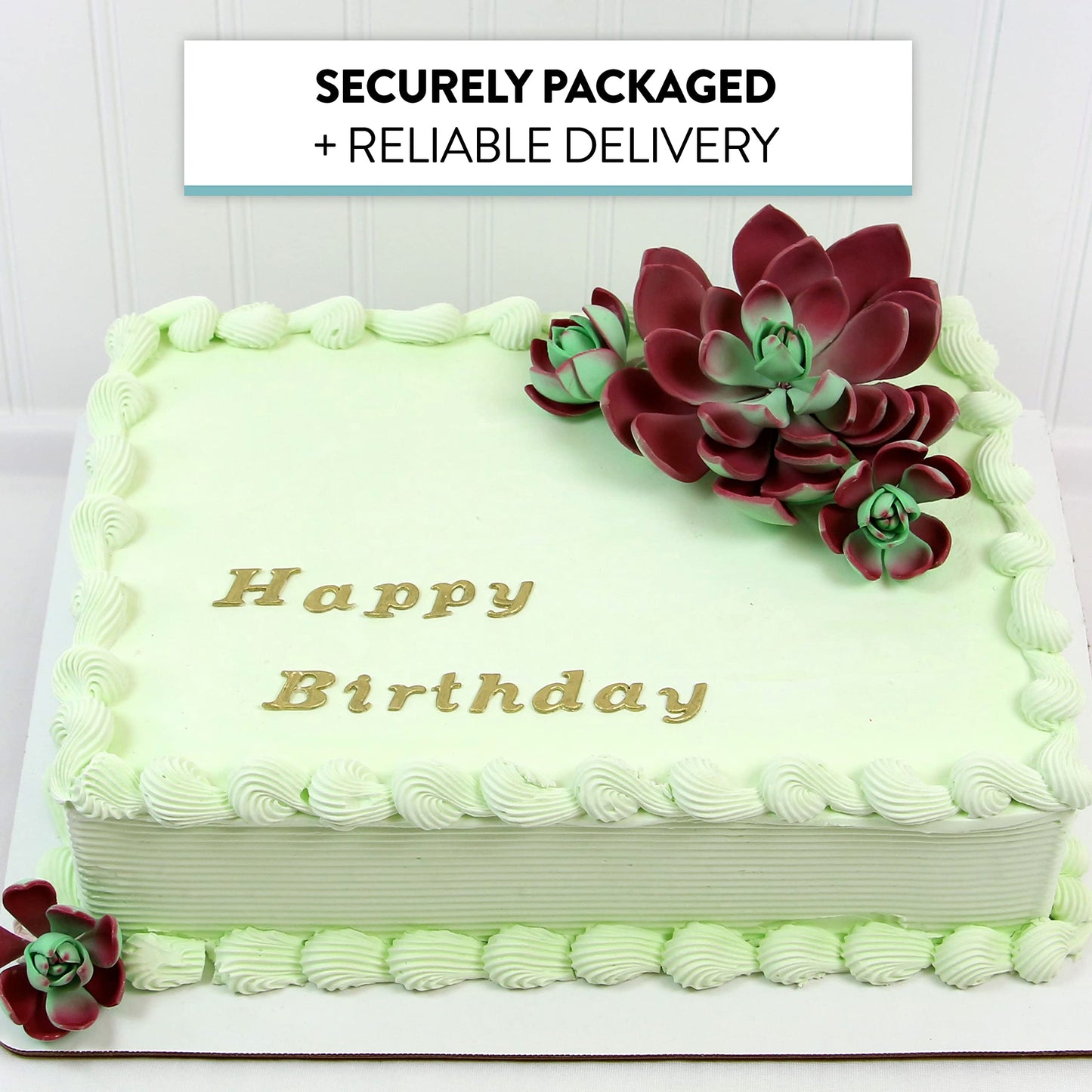Global Sugar Art Succulent Romeo Sugar Cake Flowers, Assorted With Wire, 3 Count By Chef Alan Tetreault