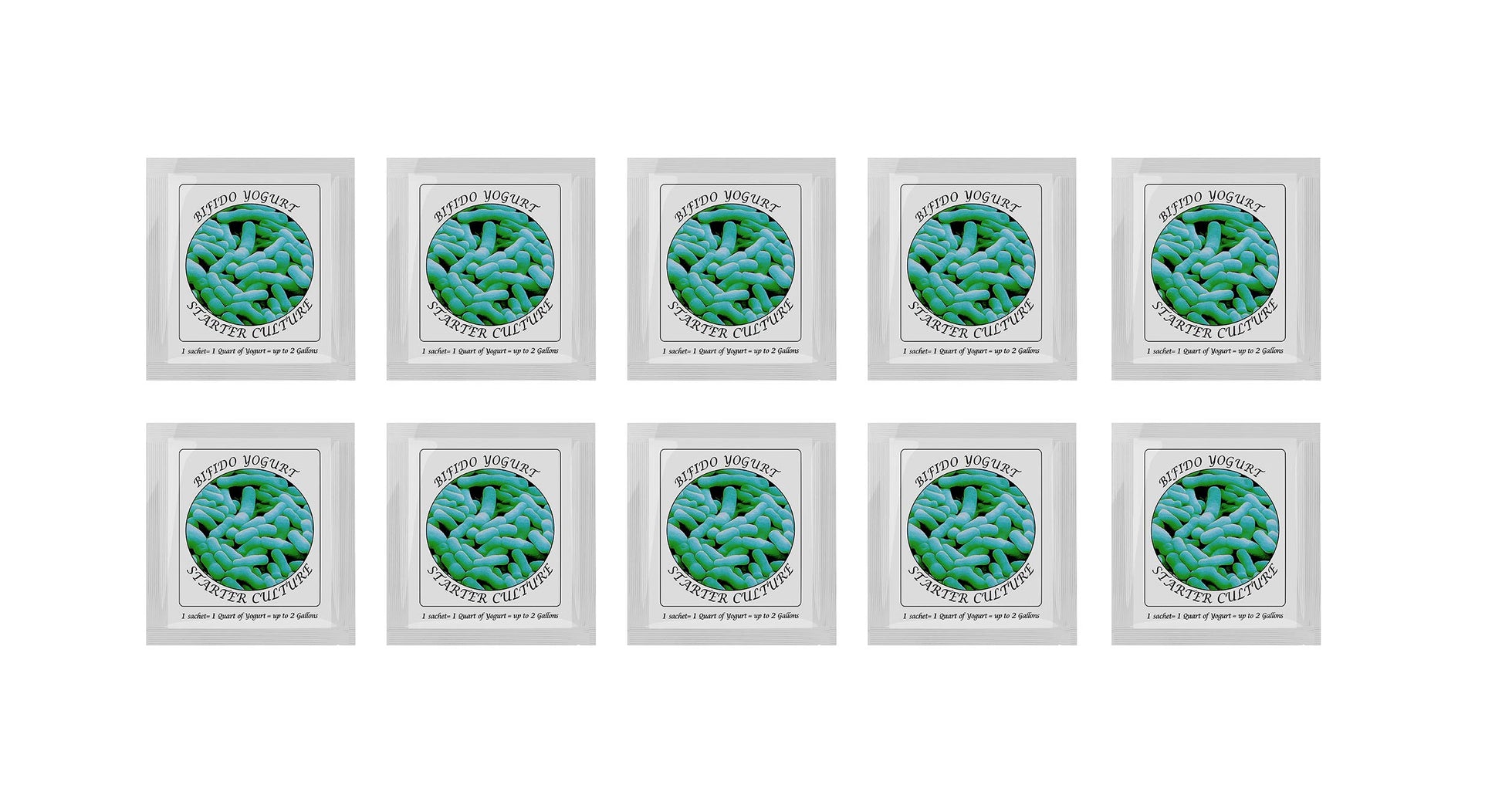 Yogurt Starter Cultures - Pack Of 10 Freeze-Dried Culture Sachets For Bifido Yogurt (10)