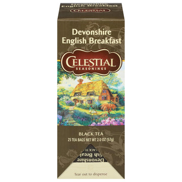 Celestial Seasonings Devonshire English Breakfast Black Tea 25 Tea Bags