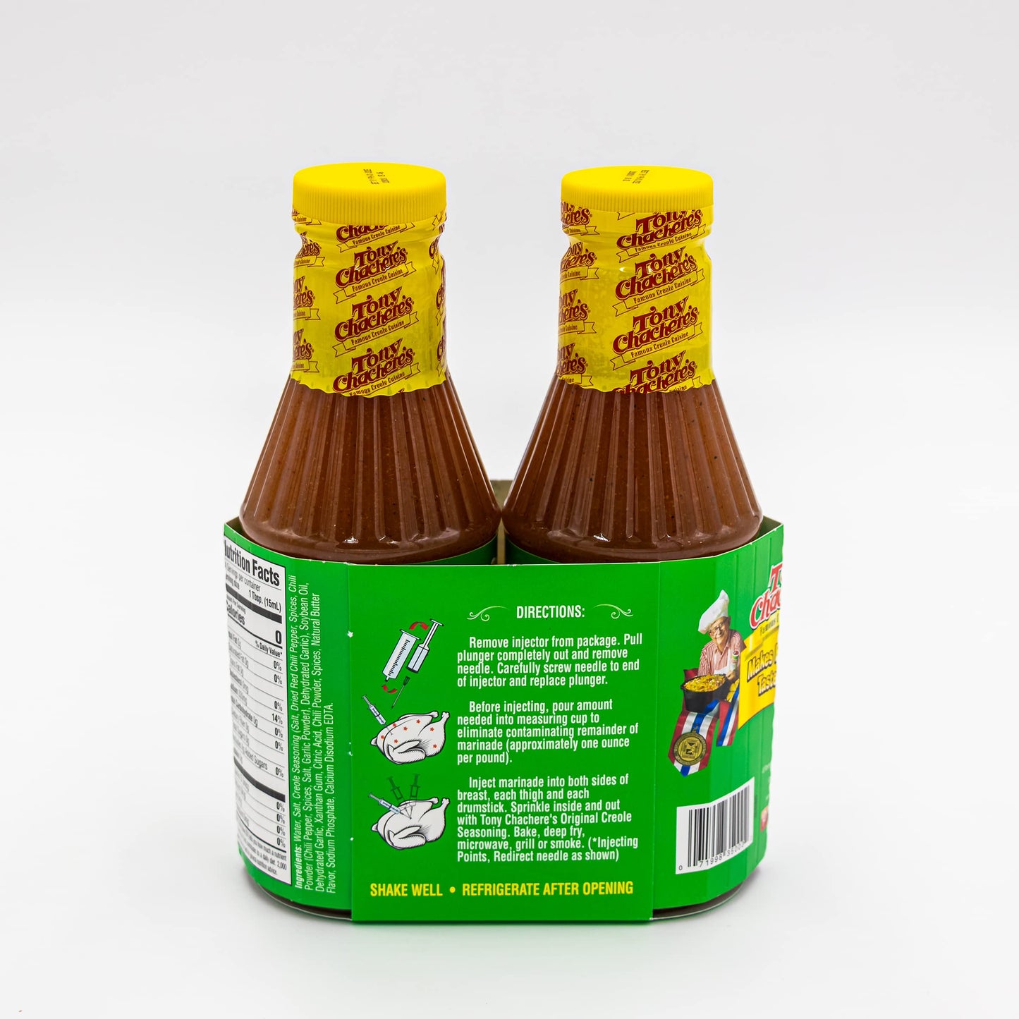Tony Chachere'S 2 Pack Creole Style Butter Marinade Injector Kit | Perfect For Injecting Poultry, Pork, Beef, And All Your Prote