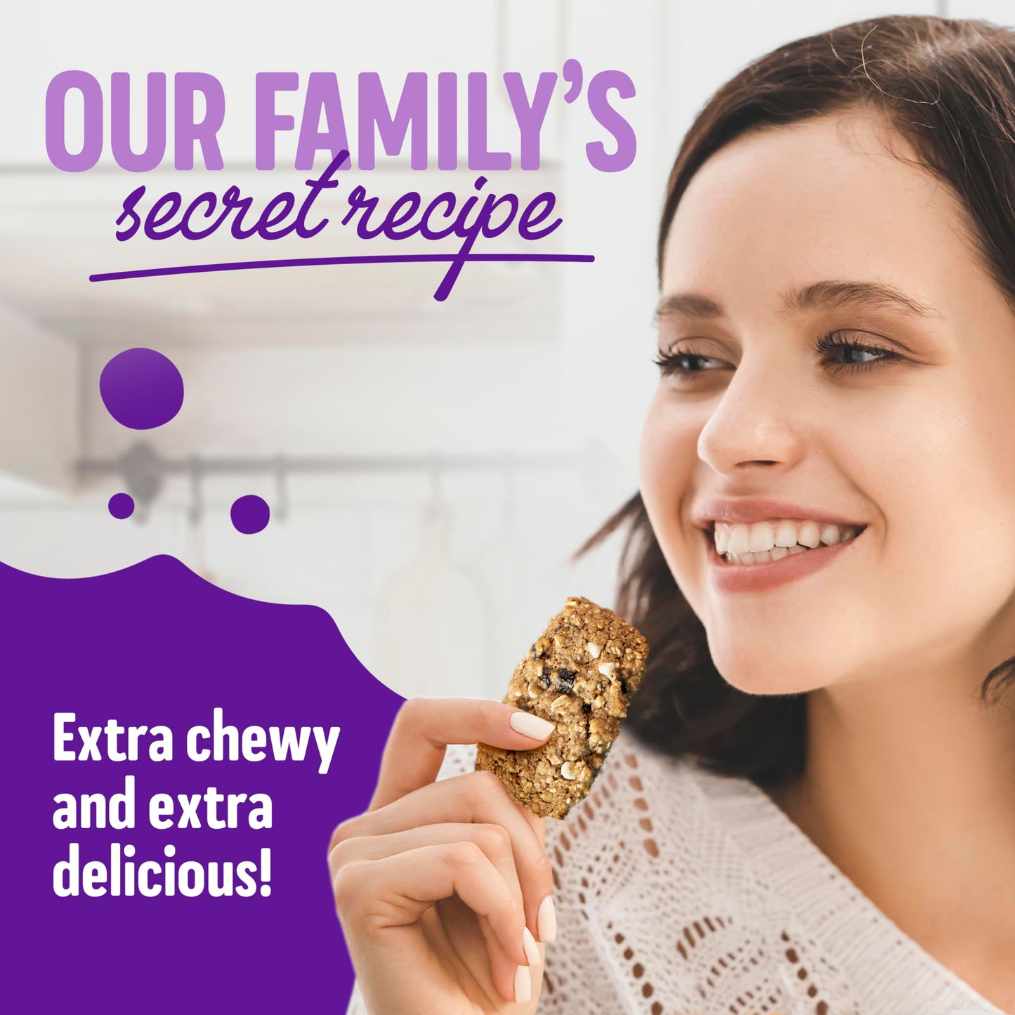 Cooper Street Granola Cookie Bake - Chewy Granola Bars With Chia, Flax, Buckwheat And Oats In Delicious Blueberry Pomegranate Fl