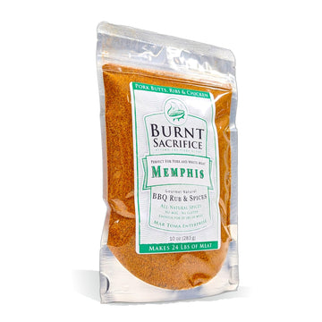 Burnt Sacrifice Memphis Style Gourmet BBQ Spice Dry Rub Seasonings (10 Ounce Bag Makes Over 20 Lbs) Ribs Pulled-Pork Butts Tende