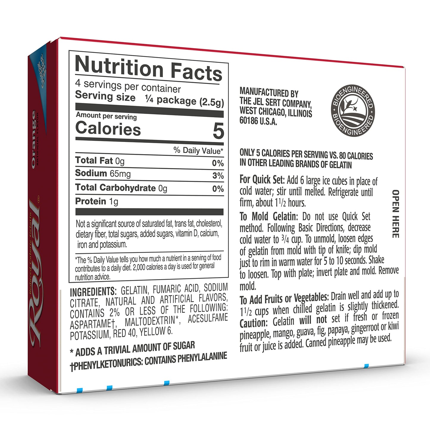 Royal Orange Gelatin Dessert Mix, Sugar Free And Carb Free .32Oz Boxes (Pack Of 12)
