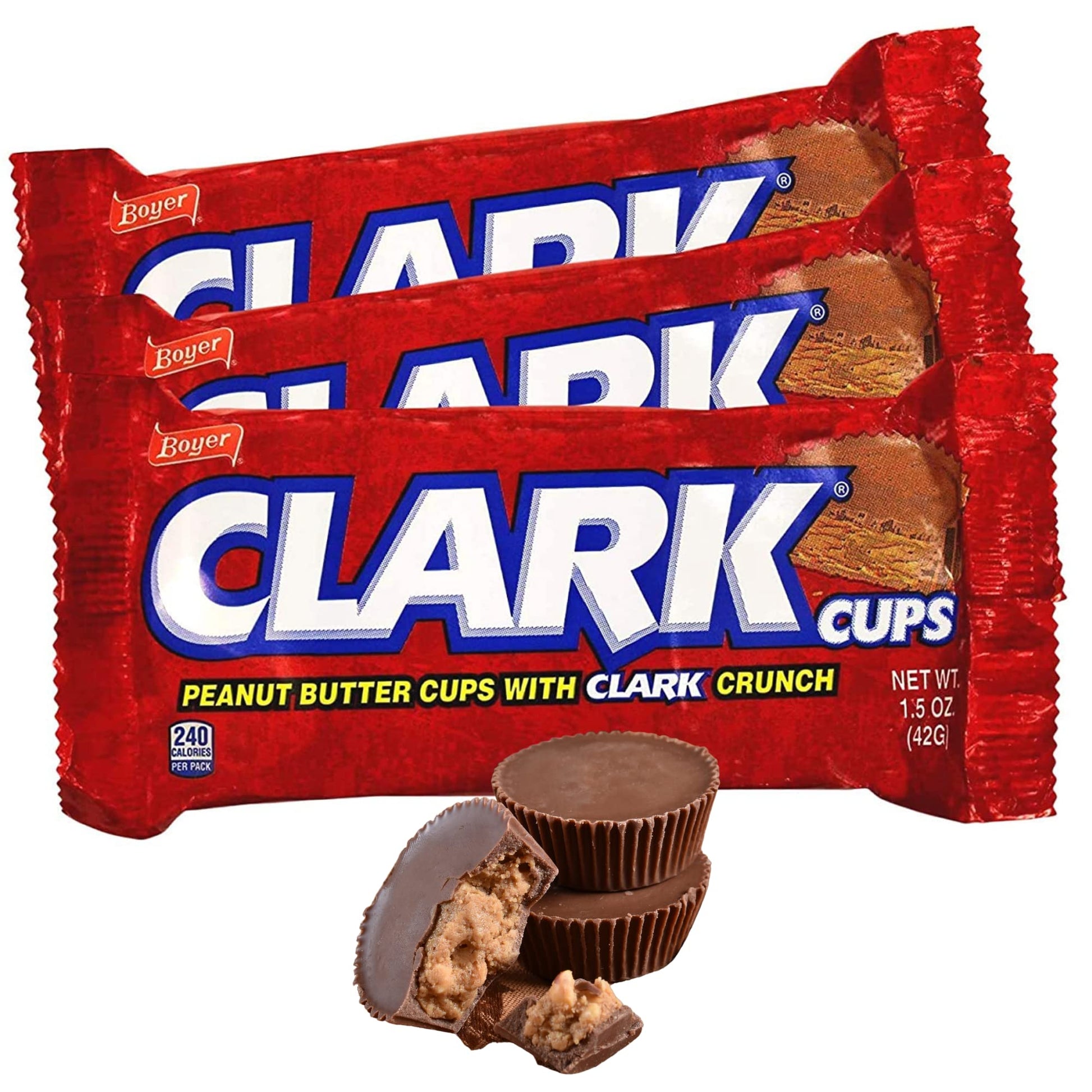 Needzo Milk Chocolate Peanut Butter Cups With Clark Bar Crunch Filled Centers Candies  Individually Wrapped Candy For Easter Baskets And Egg Hunts  Pack Of 3