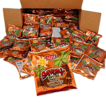 MJM Savory Bites Whole Grain Wheat Crackers - Healthy Snack, 0.8 oz (Pack of 155) - Wholesome & Flavorful for Any Occasion