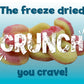 Bebeto Freeze Dried Crunchy Peach Rings - Sweet, Crunchy Fat Free & Peanut Free Freeze Dried Candy - No High Fructose Corn Syrup - Resealable Bag Halal Freeze Dried Gummy Candy - 3Oz Pack - By Kervan