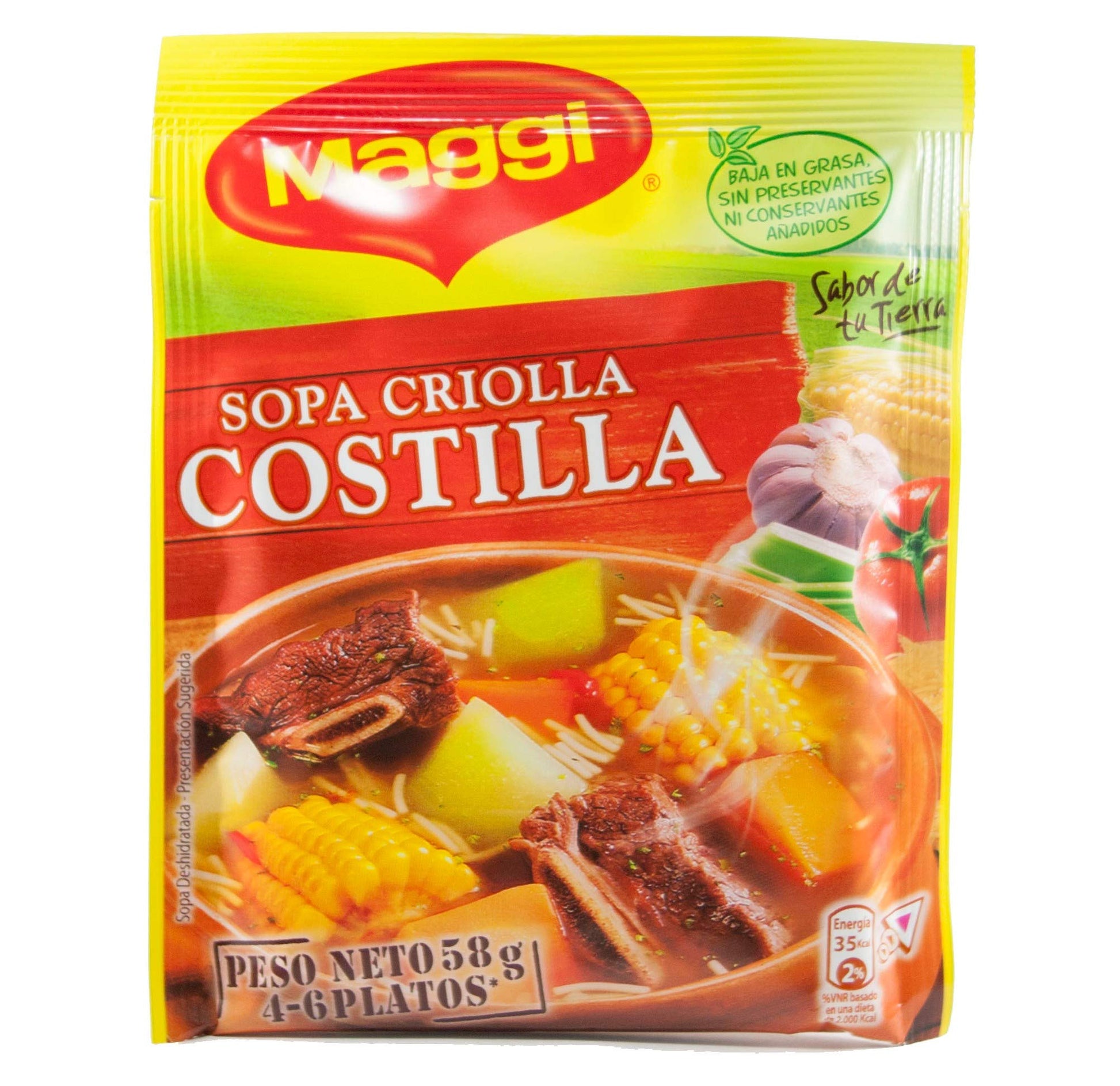 Maggi Sopa Criolla con Costilla Latin Soup with Rib (24 Pack)