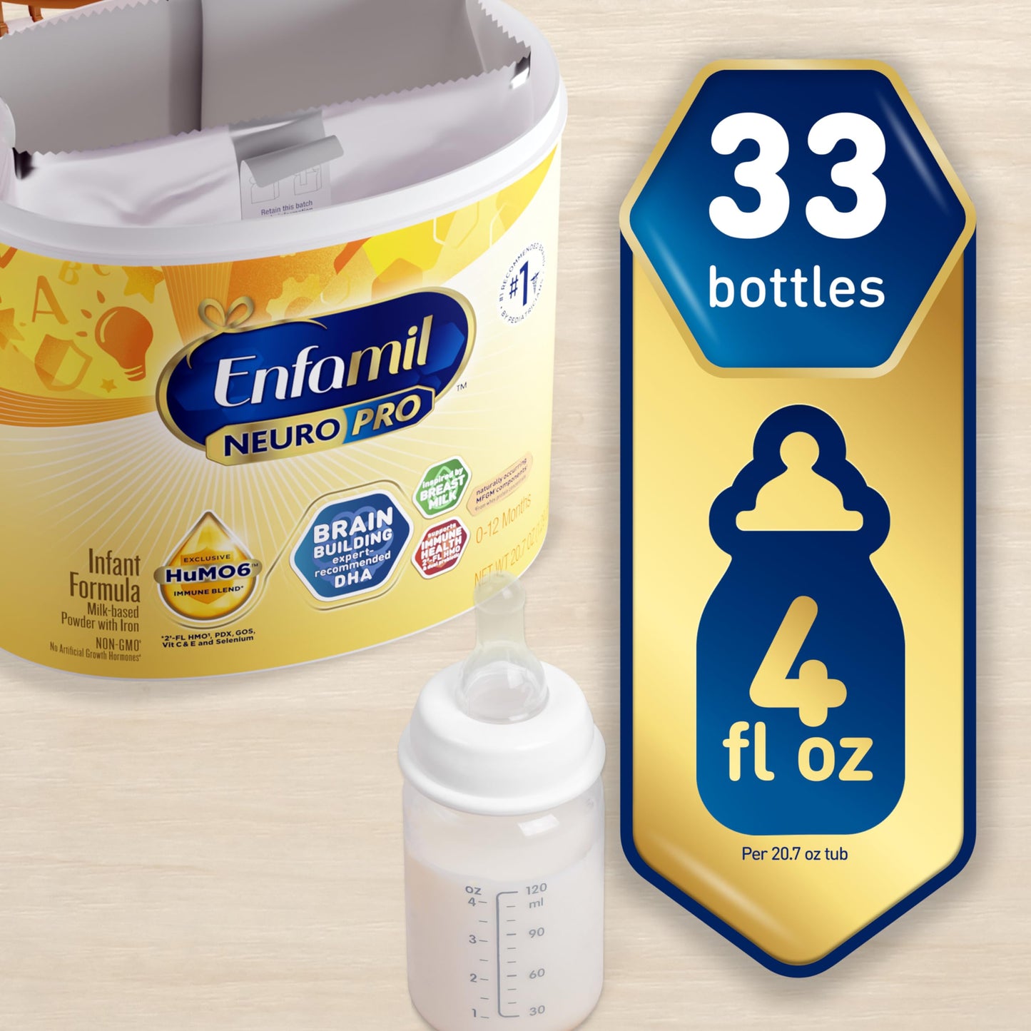 Enfamil Neuropro Baby Formula, Infant Formula Nutrition, Triple Prebiotic Immune Blend, 2'Fl Hmo, & Expert-Recommended Omega-3 D