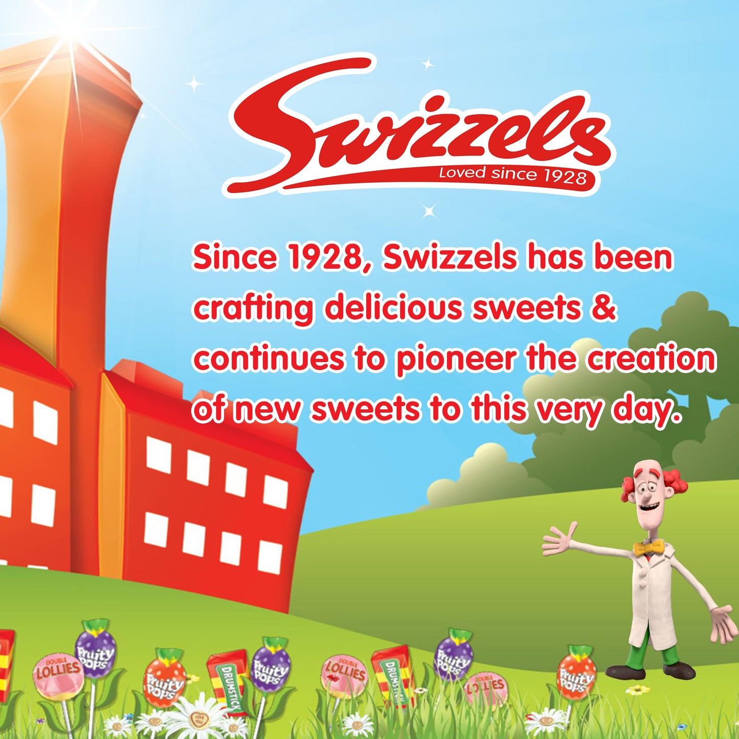 Swizzels Drumstick Squashies Rhubarb & Custard Flavour 120g (Pack of 3)